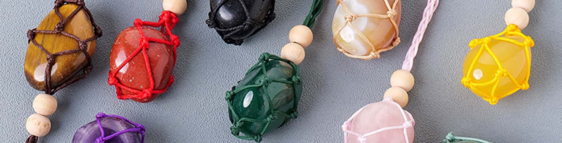 Macrame Crystal Charms