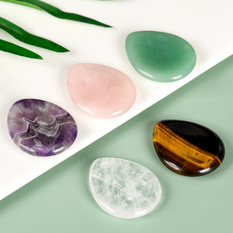 Crystal Worry Stone - Teardrop Shape