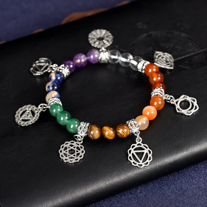 7 Chakra Beaded Bracelet - 8mm