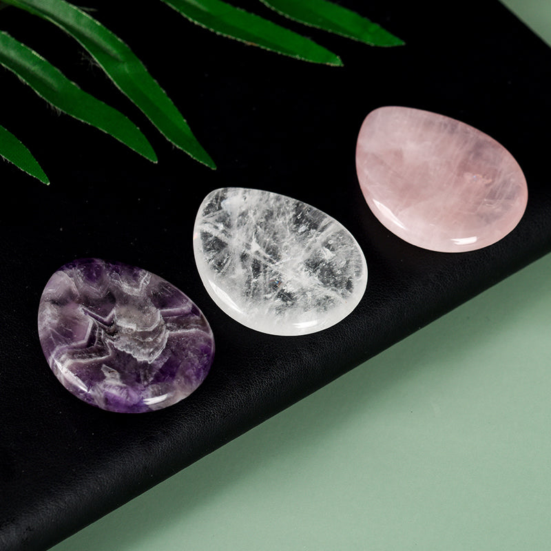 Crystal Worry Stone - Teardrop Shape