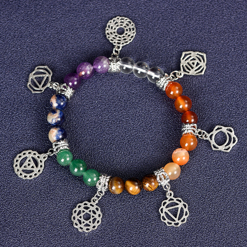 7 Chakra Beaded Bracelet - 8mm