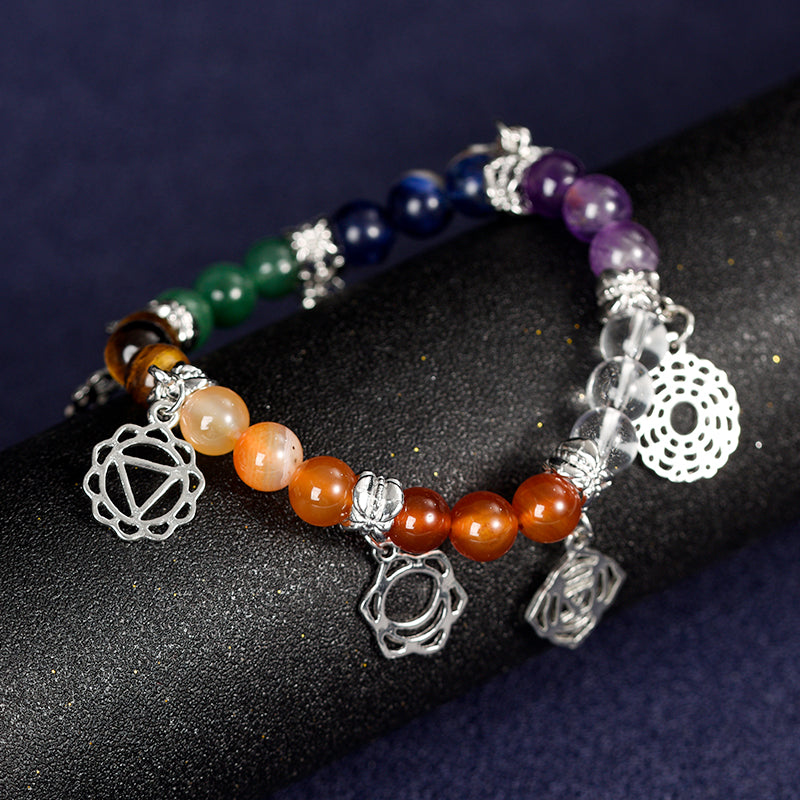 7 Chakra Beaded Bracelet - 8mm