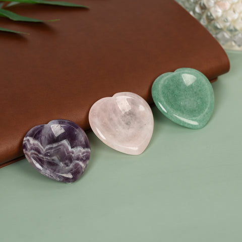 Crystal Worry Stone - Heart Shape