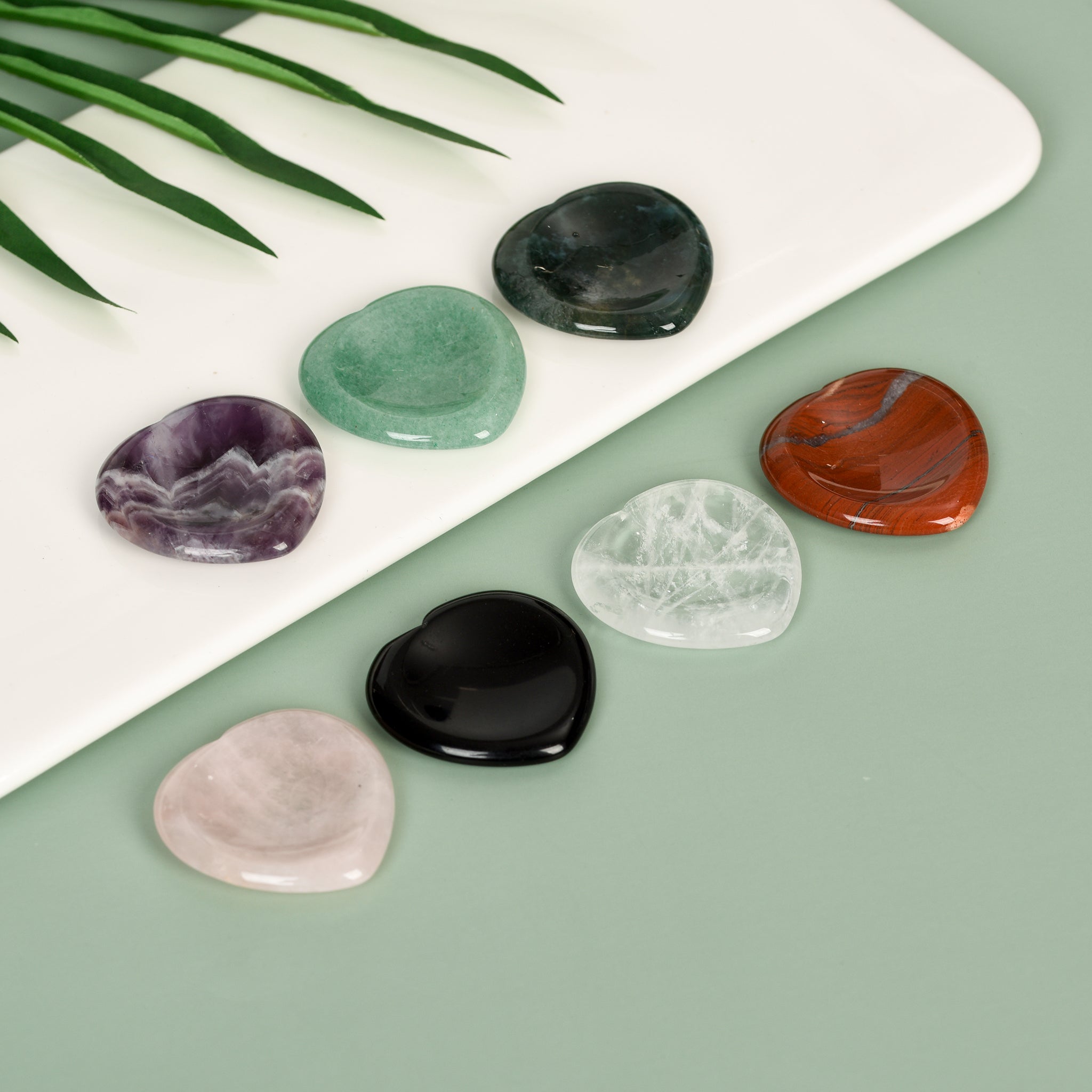 Crystal Worry Stone - Heart Shape