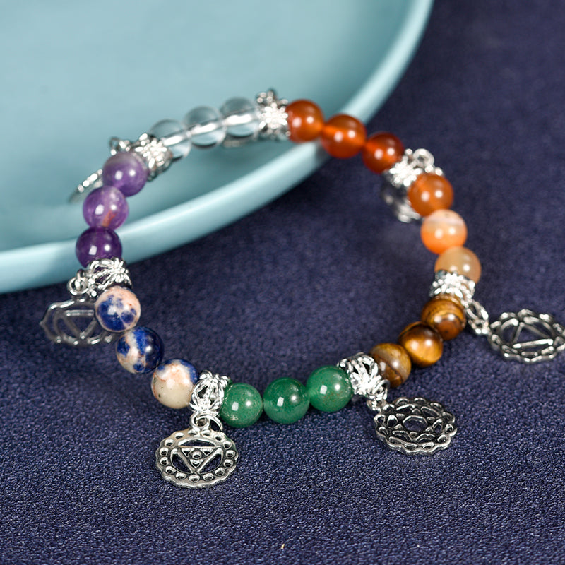 7 Chakra Beaded Bracelet - 8mm