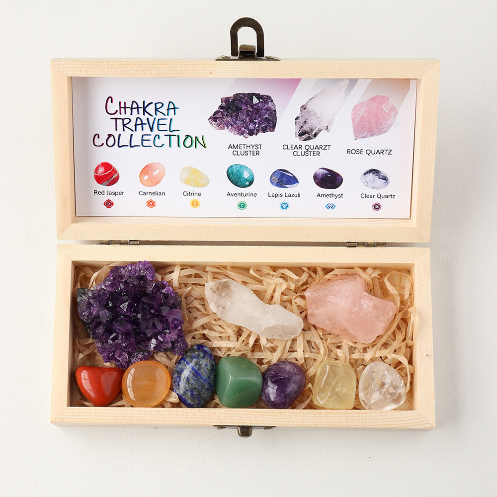 7 Chakra Healing Stones Set - Crystal Box