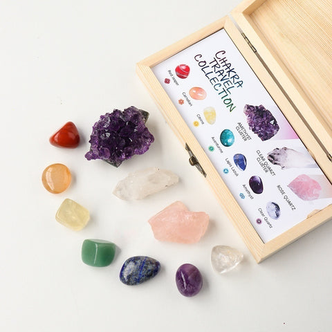 7 Chakra Healing Stones Set - Crystal Box