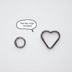 Amethyst & Clear Quartz Beaded Bag Charm