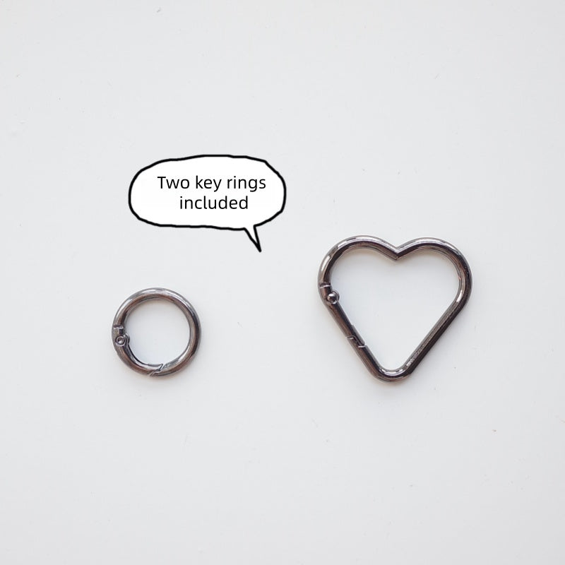 Amethyst & Clear Quartz Beaded Bag Charm