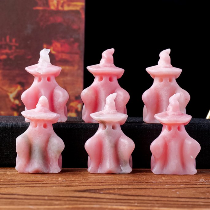 Pink Opal Ghost Carving