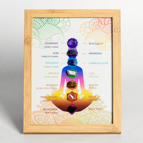 Chakra Crystal Stone Photo Frame Decoration