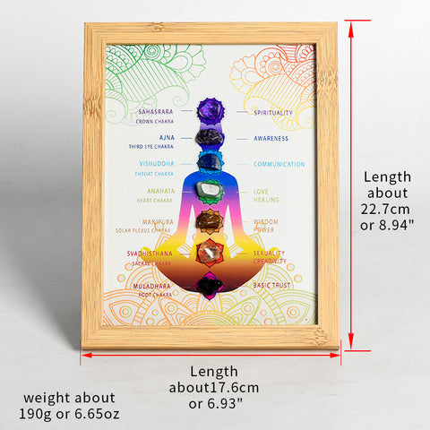 Chakra Crystal Stone Photo Frame Decoration