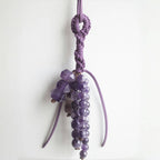 Amethyst &Clear Quartz Beaded Bag Charm