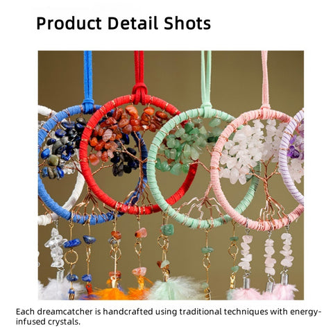 Crystal Tree of Life Dream Catcher Car Charm