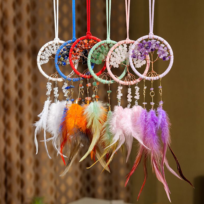 Crystal Tree of Life Dream Catcher Car Charm