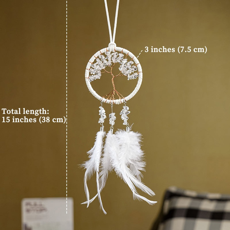 Crystal Tree of Life Dream Catcher Car Charm
