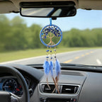 Crystal Tree of Life Dream Catcher Car Charm