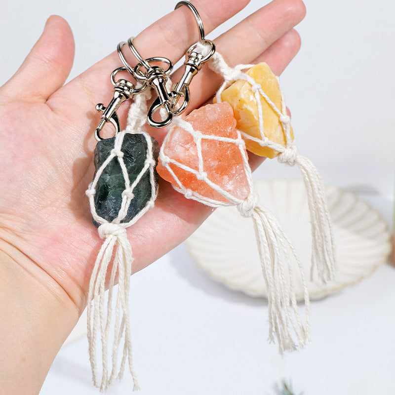 Raw Stone Keychain