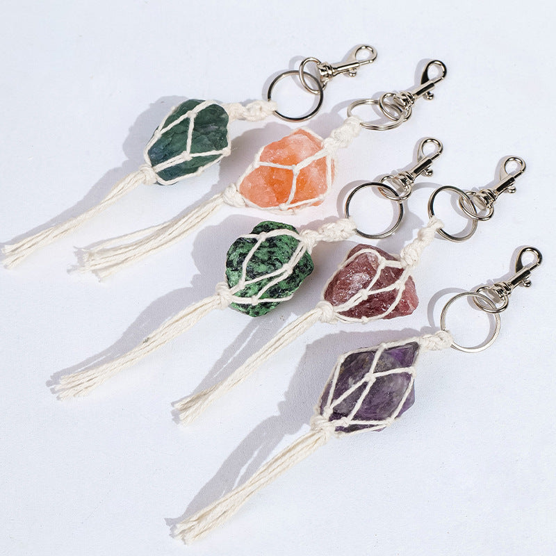 Raw Stone Keychain