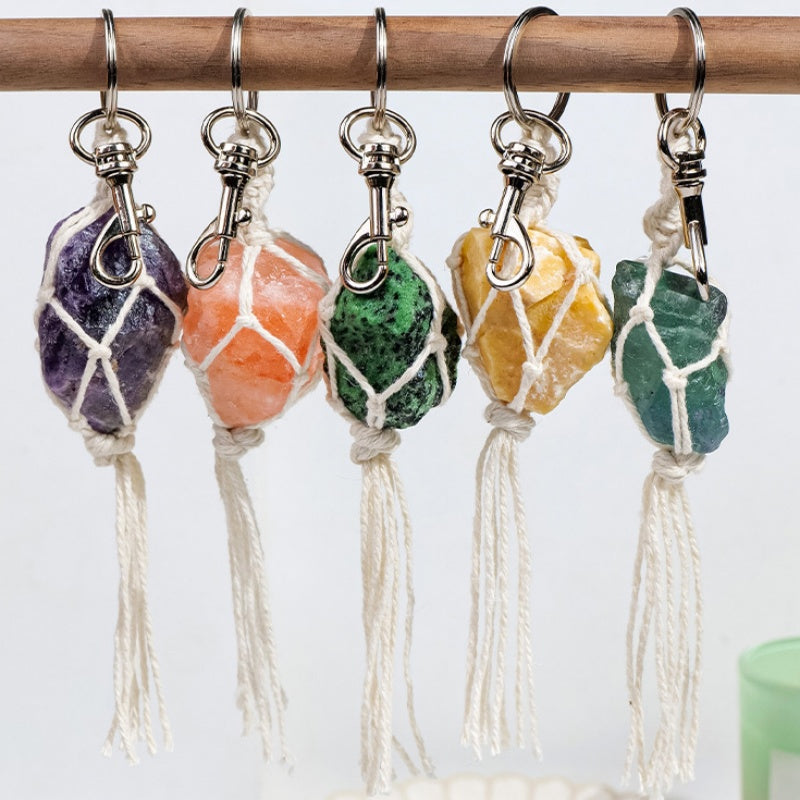 Raw Stone Keychain