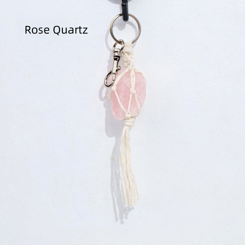 Rose Quartz Keychain