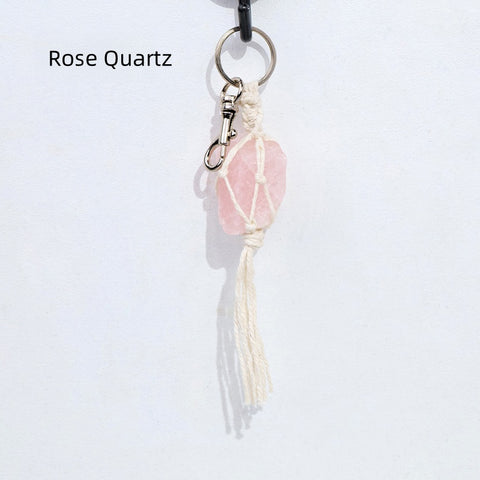 Rose Quartz Keychain
