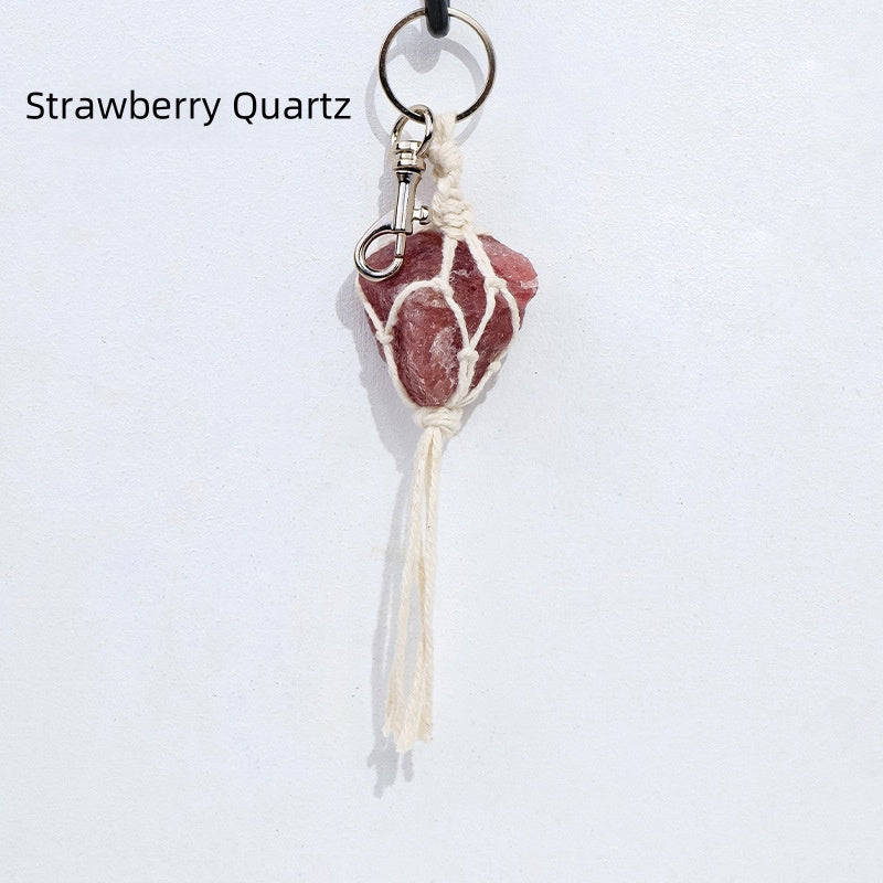 Strawberry Quartz Keychain