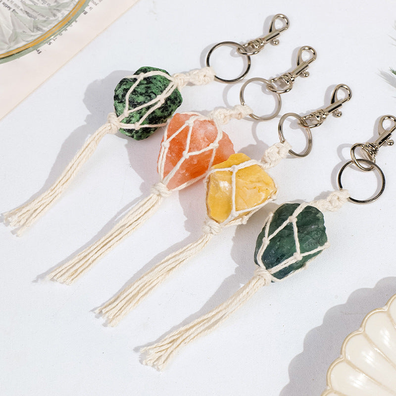 Raw Stone Keychain