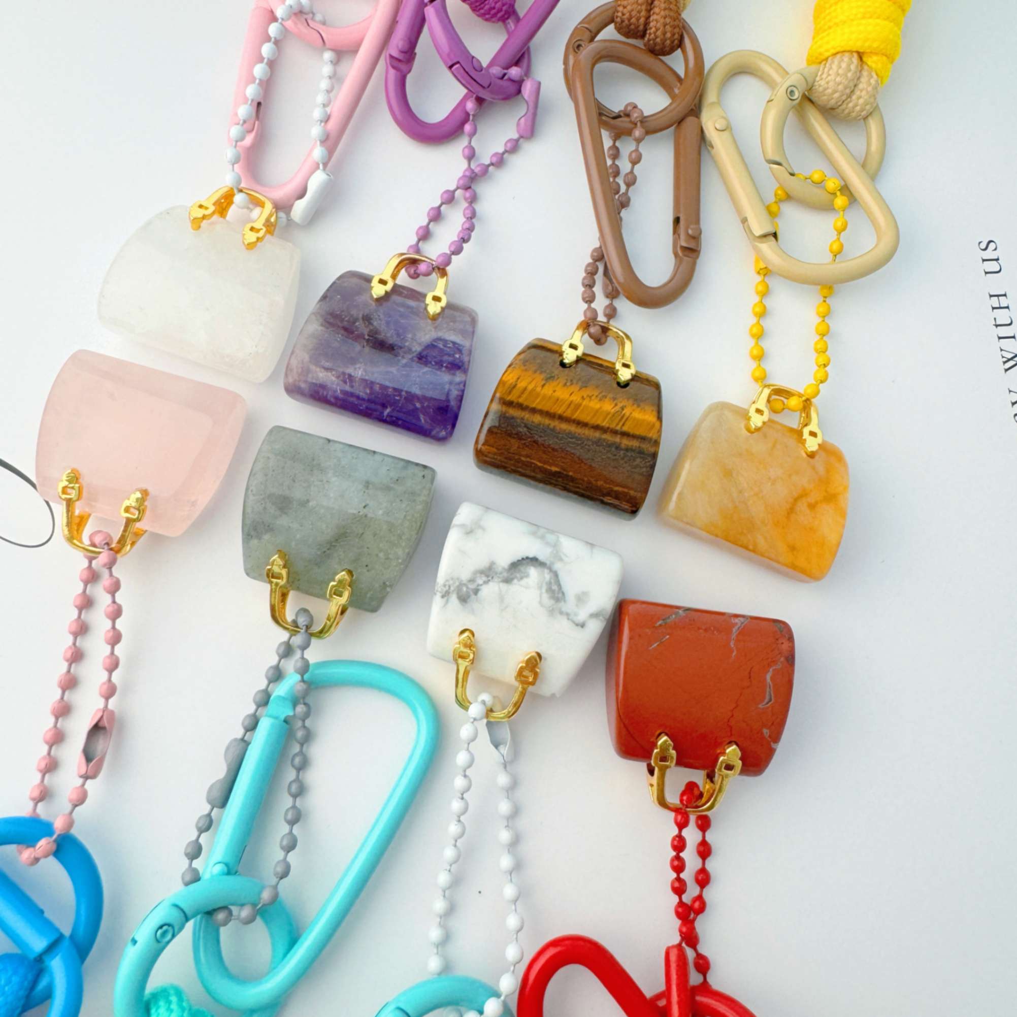 Crystal handbag keychain