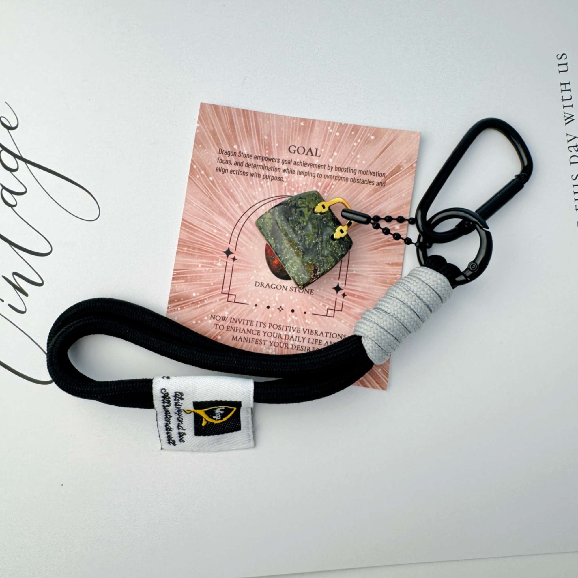 Dragon Blood Stone handbag keychain