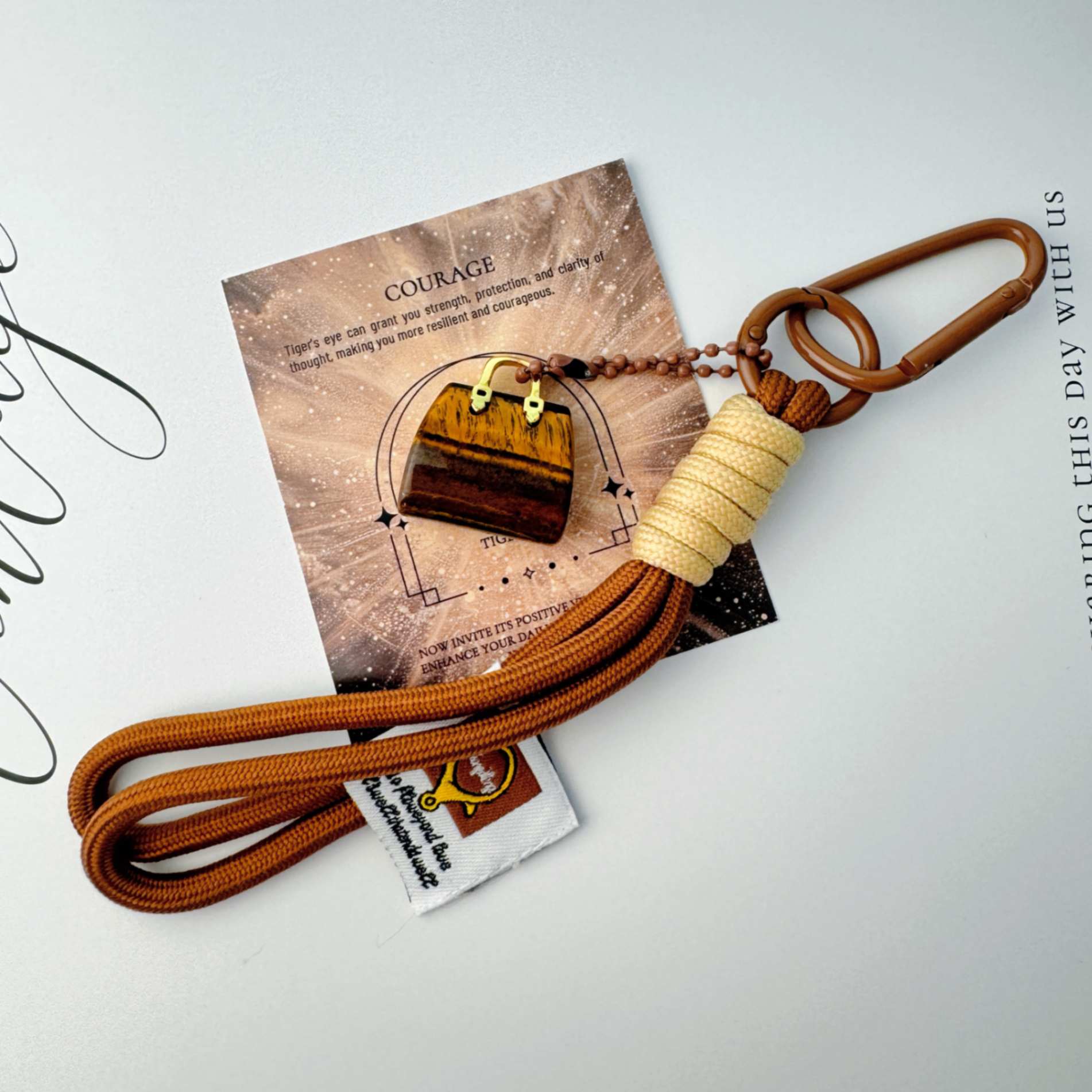 Tiger's Eye handbag keychain
