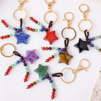 Moon&Star Shape Crystal Keychain