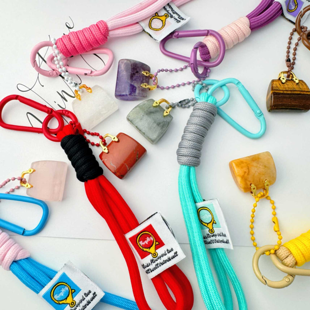 Crystal handbag keychain