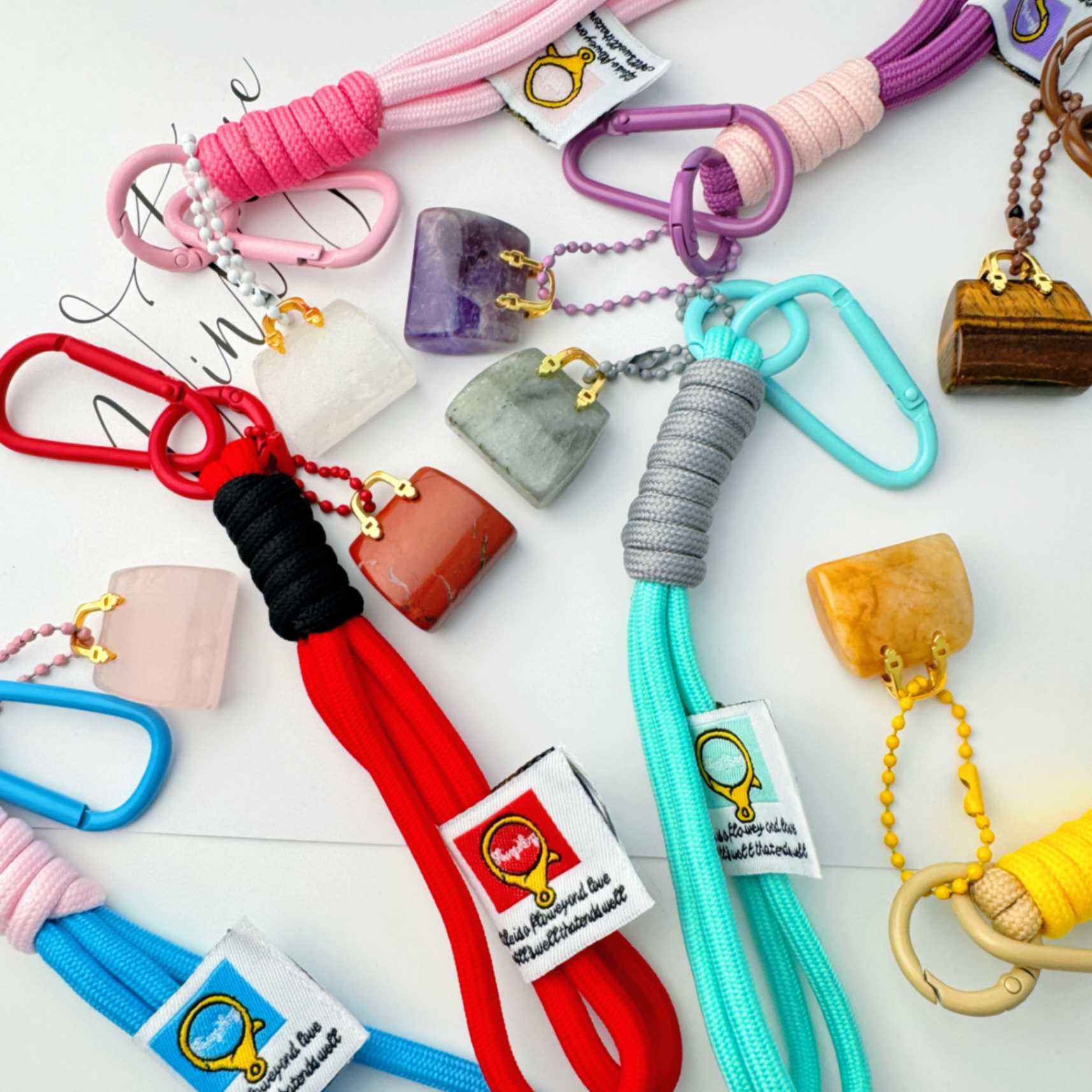 Crystal handbag keychain