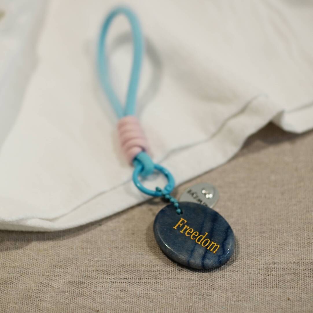 Worry Stone Bag Charm