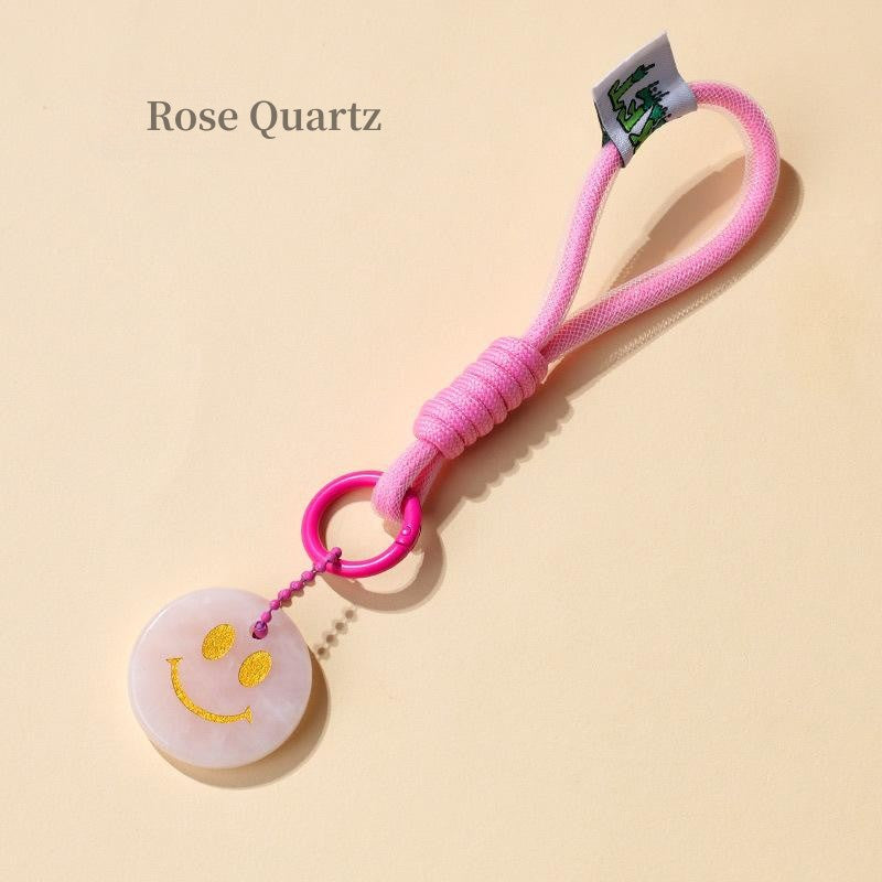 Smiley Face Crystal Bag Charm