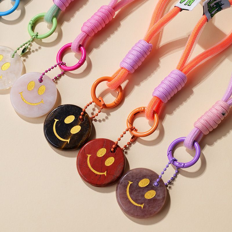 Smiley Face Crystal Keychain