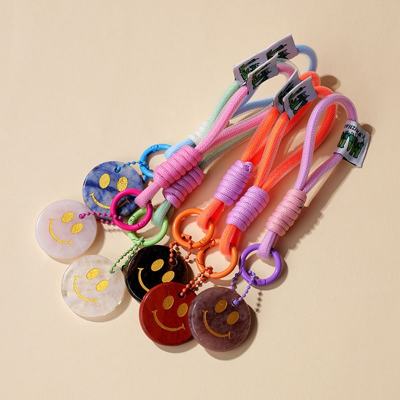 Smiley Face Crystal Keychain